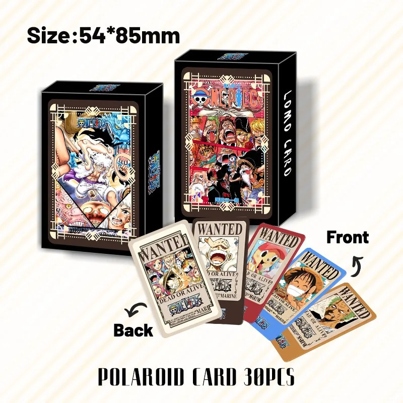 30PCS double-sided card Dragon Ball Ghost Pirate anime Naruto Kakashi boxed greeting card photo card collection card