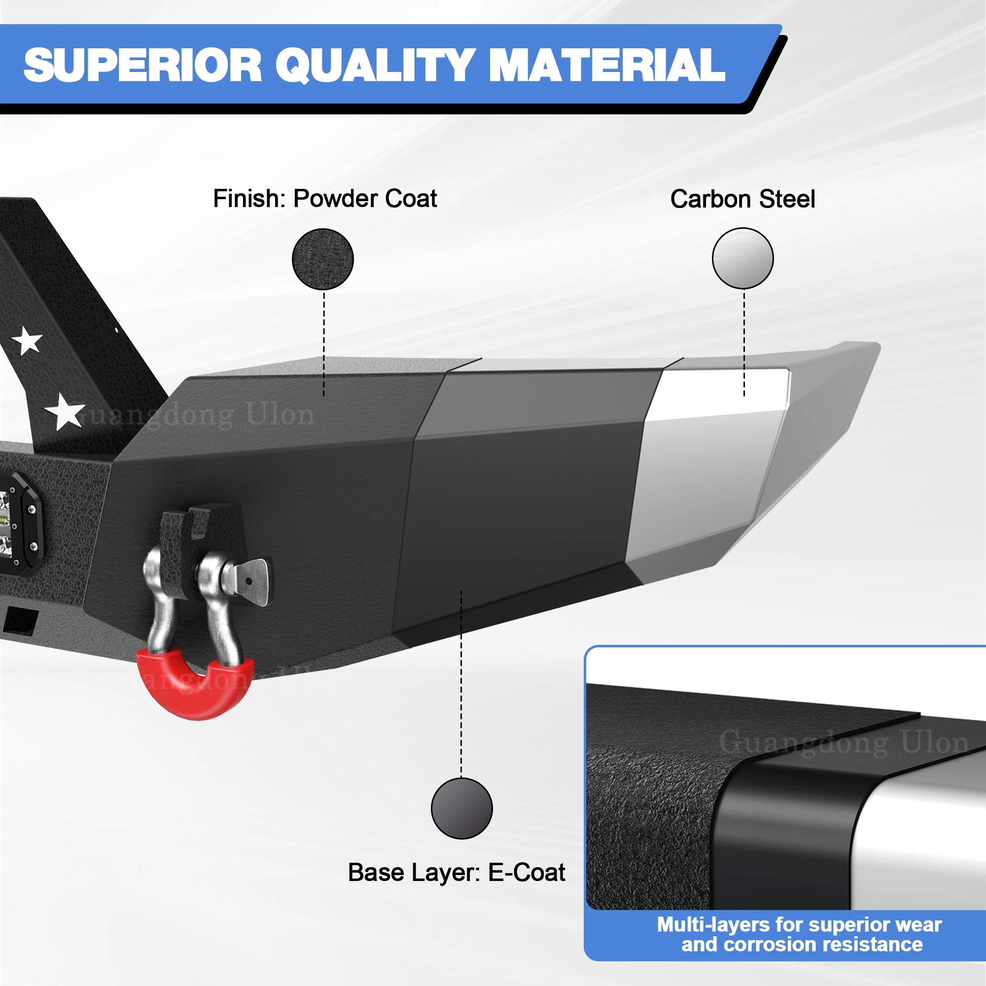 Factory Price OEM Front Bumper Fit 1999-2004 Jeep 2nd Gen Grand Cherokee WJ Off-road Bumper Equipped with Winch Plate