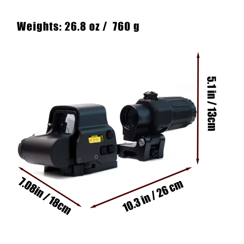 558+G43 طقم رؤية ثلاثي الأبعاد عدسة مكبرة منظر نقطة حمراء/خضراء-رؤية ودقة محسنة