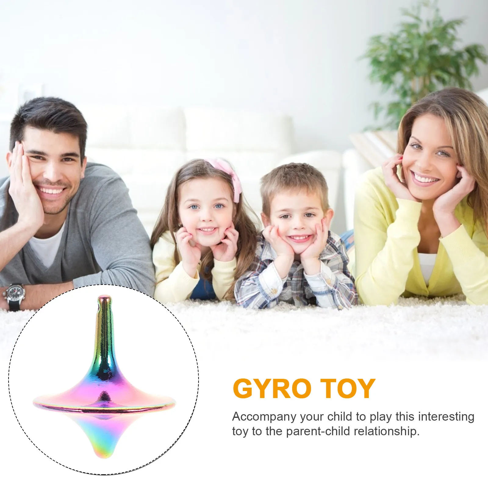 

Забавный портативный медный гироскоп для снятия стресса для детей и взрослых, разноцветный, износостойкий, аксессуар для совместных игр родителей и детей