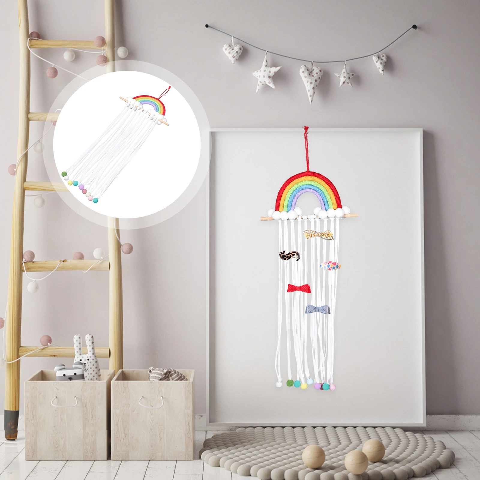 

1 Piece Hair Clips ganizer 80x30cm Wall Mount Bow Holder Girls Hair Accessories Storage Display Kids Room Decor Jewelry Display