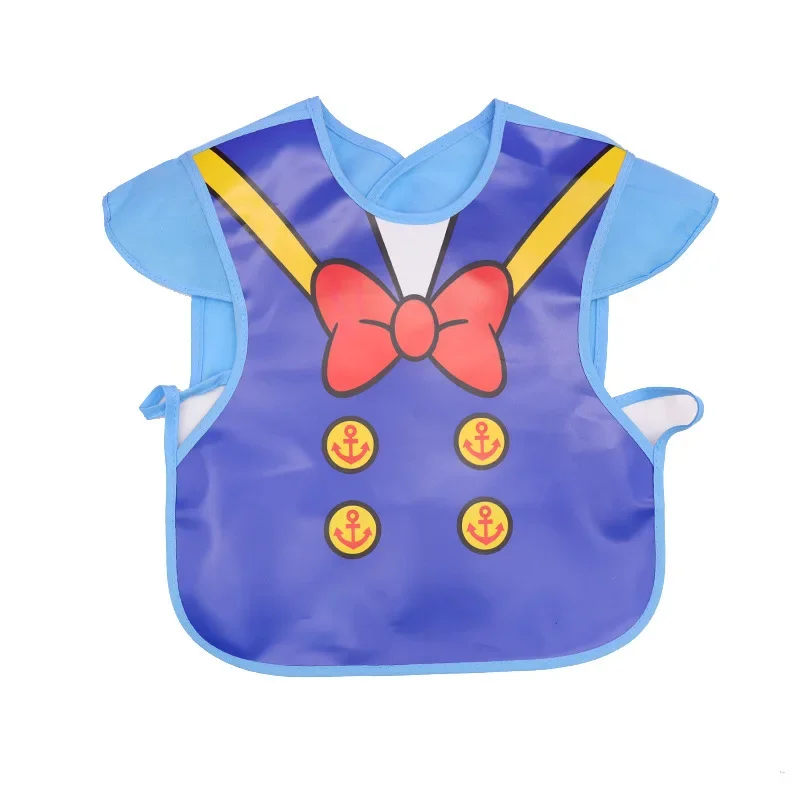 Cute Baby Adjustable Bibs EVA Waterproof Sleeveless Lunch Feeding Bibs Baby Cartoon Feeding Cloth Children Baby Apron Disney