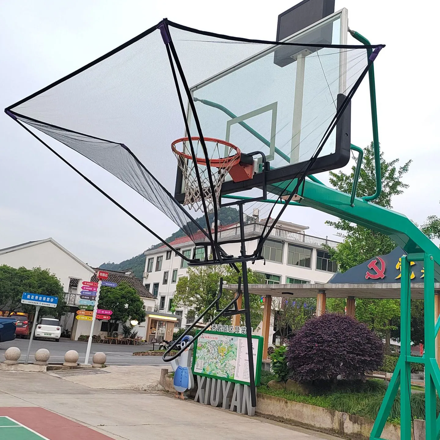 Настенные обручи Баскетбольная отбойная сетка Возвратная система Портативный тренажер для стрельбы Баскетбольный тренажер с возвратом сетки