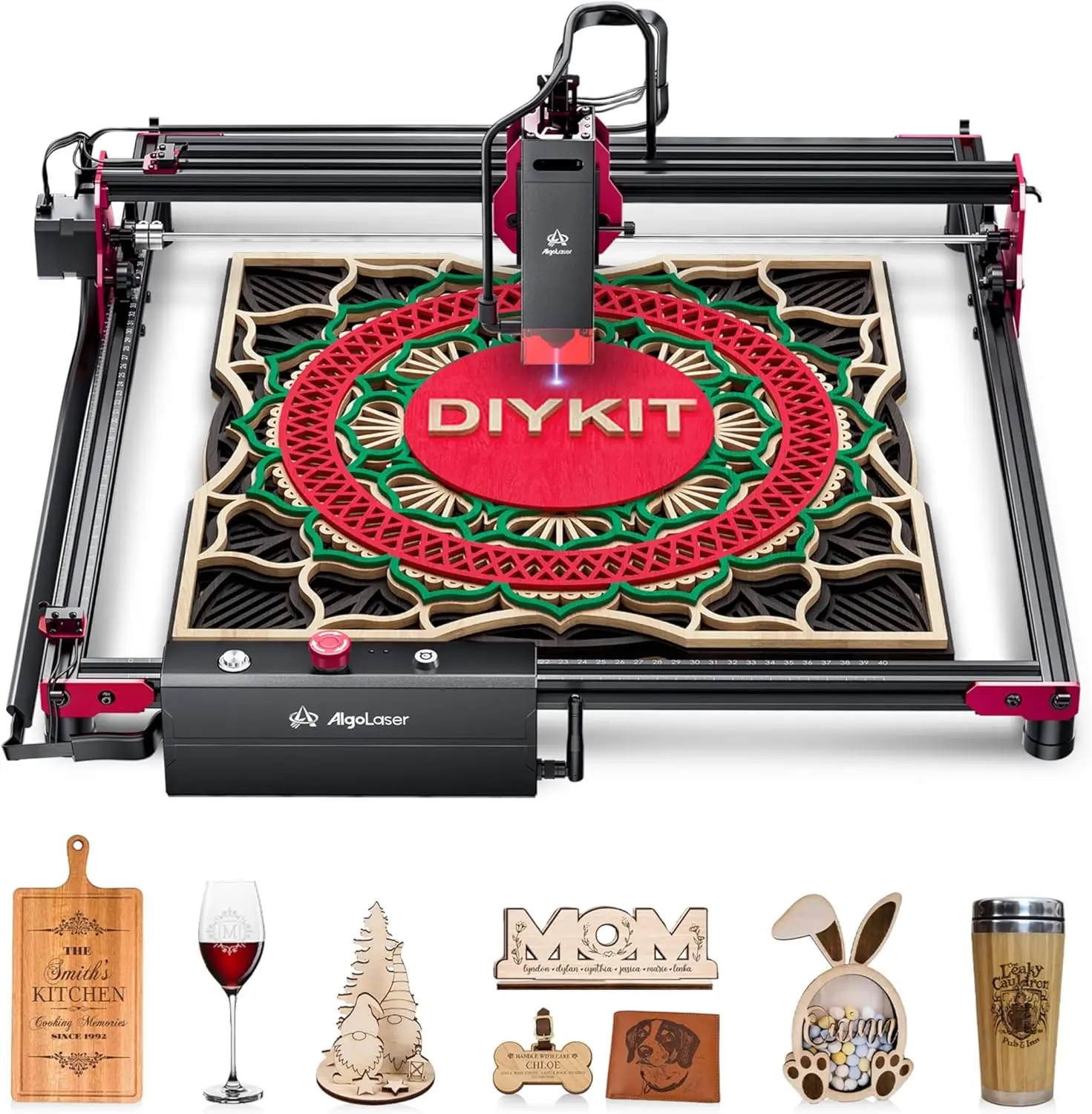 DIY KIT Laser Engraver Cutter Machine, 10W Output Engraving for Making 3D Wooden Puzzles,Class 1 Wear Glasses