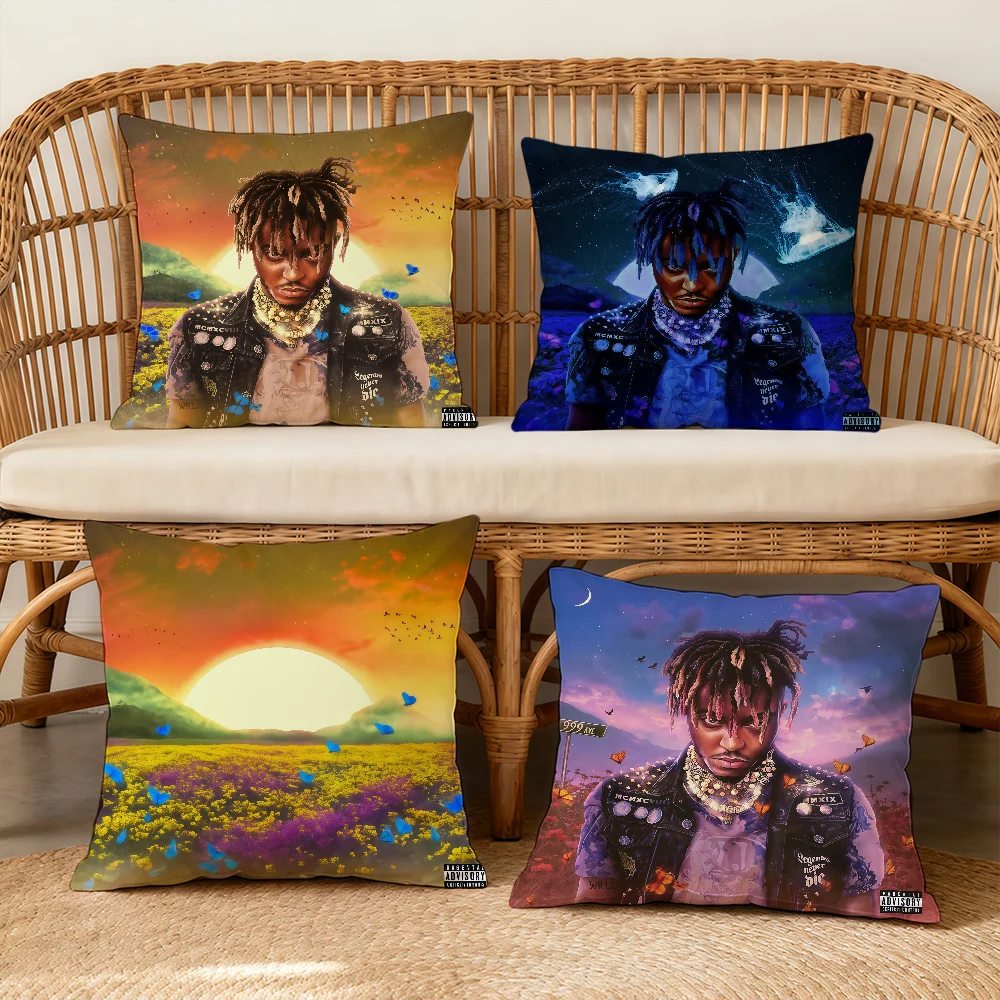 Juice WRLD Legends Never Die Cushion Cover Square Decorative Throw Cushion Cover Pillow Case Sofa Bed Car Bed Living Room