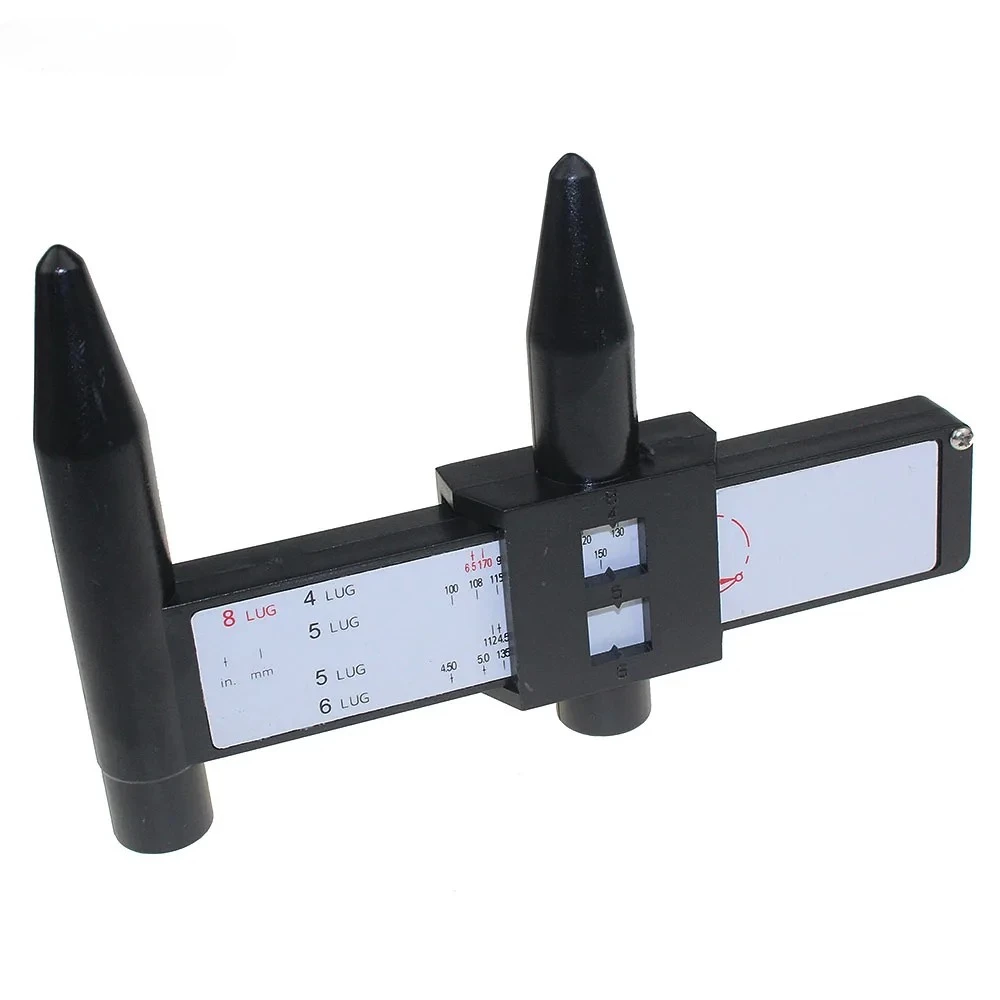 PCD Ruler Hub Ruler 4 5 6 8 LUG Bolt Patterns Gauge PCD Caliper Measuring Tool Vehicle Auto Car Modification Tools