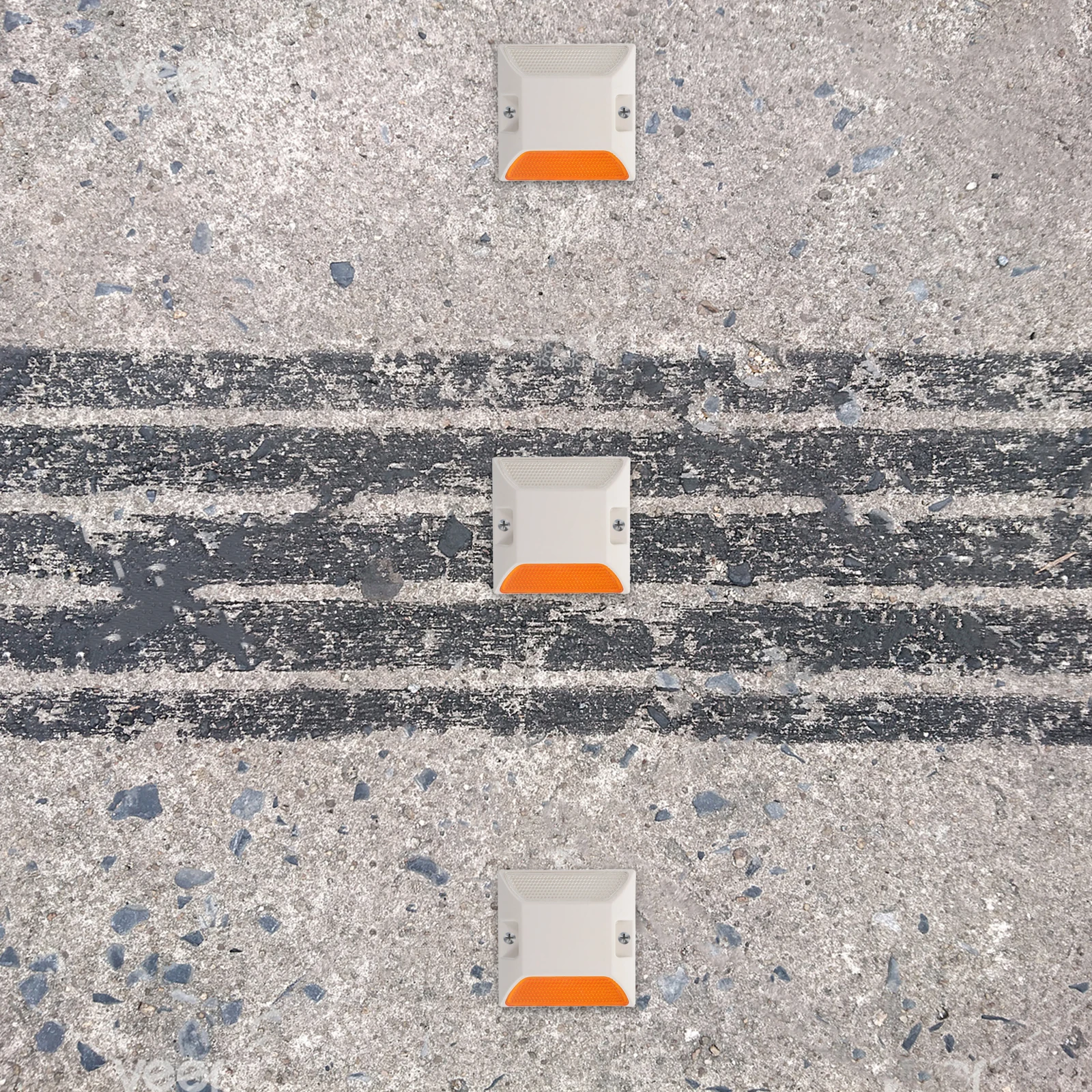 Pernos de plástico para carretera, marcadores reflectantes para entrada, reflectores de pavimento duraderos para visibilidad nocturna, seguridad para el tráfico