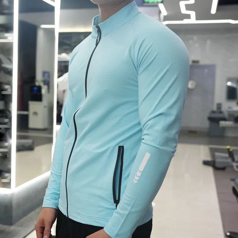 

Men's Gym Tights Jacket Running Training Elastic Outerwear Outdoor Cycling Sweatshirt Dry Fit Breathable Compression Tops