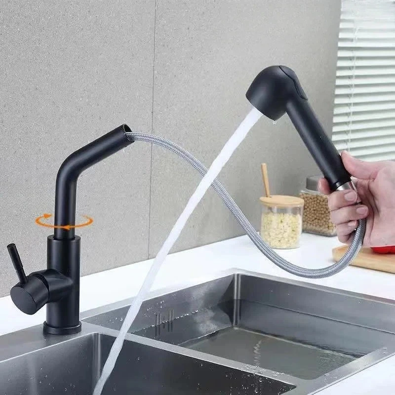 

Кухонный смеситель для раковины, настольный, выдвижной, из нержавеющей стали, для горячей и холодной воды, бытовой, аксессуар для ванной комнаты