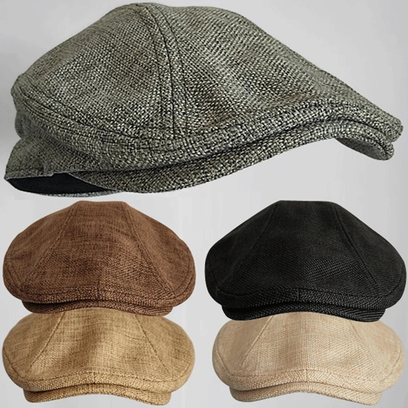 Men Casual Newsboy Hat Spring Autumn Retro Beret Hats Wild Casual Hats Unisex Wild Octagonal Cap for Men Street Caps Gorras Men