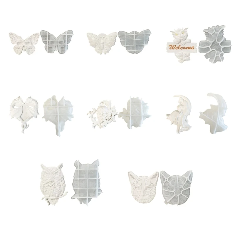 

E15E Artistic Home Decoration Crafting Mould Animal Ornament Silicone Moulds for Artistic Resin Pendant Creation