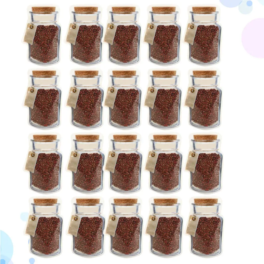 20Pcs Self-Sealing Food Bag Transparent Durable Heavy Duty Resealable Storage for Candy Coffee Dry Fruit Tea Nuts 12x17cm