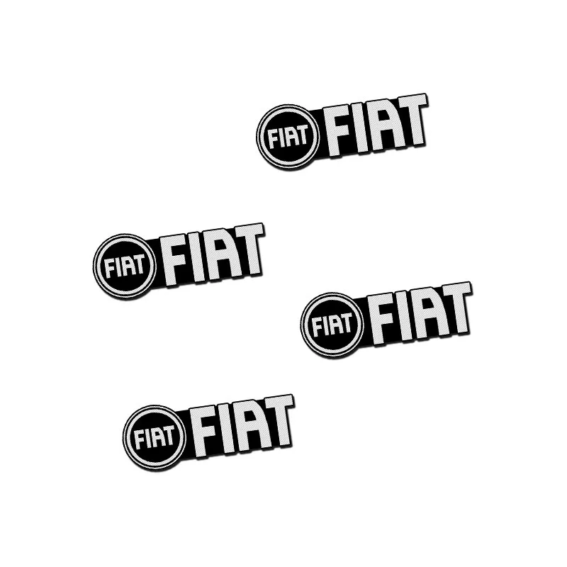 4pcs Badge Aluminum 3D Car Audio Stickers for Fiat 500 500L 500X 500c 500e Abarth Grande Panda Punto Tipo BRAVO Auto Accessories