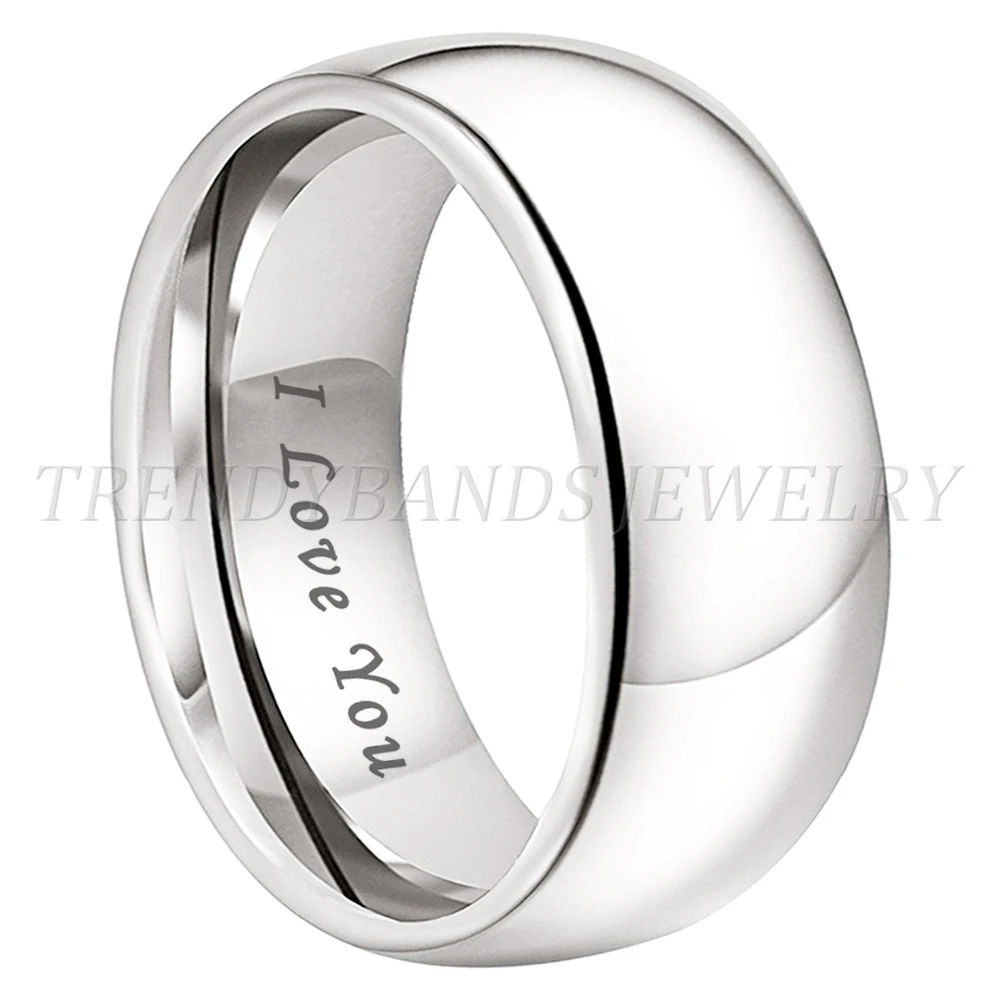 Weiß Wolfram Ring 4mm 5mm 6mm 7mm 8mm 10mm Männer Frauen Paar Verlobung Mode schmuck Poliert Glänzenden Comfort Fit – Detail 11