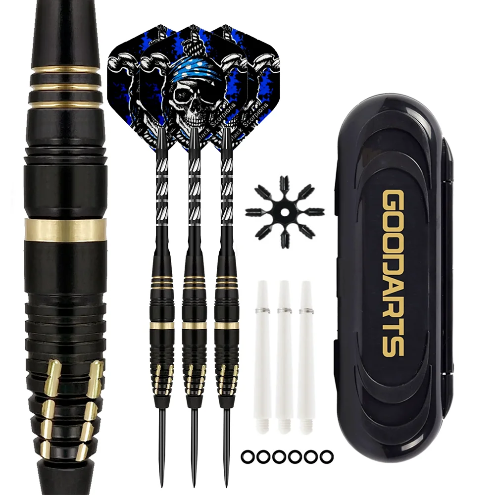 

3pcs 24g Pure Copper Darts Indoor Darts Game Plastic Storage Box Professional Steel Tip Darts with Aluminum Shaft