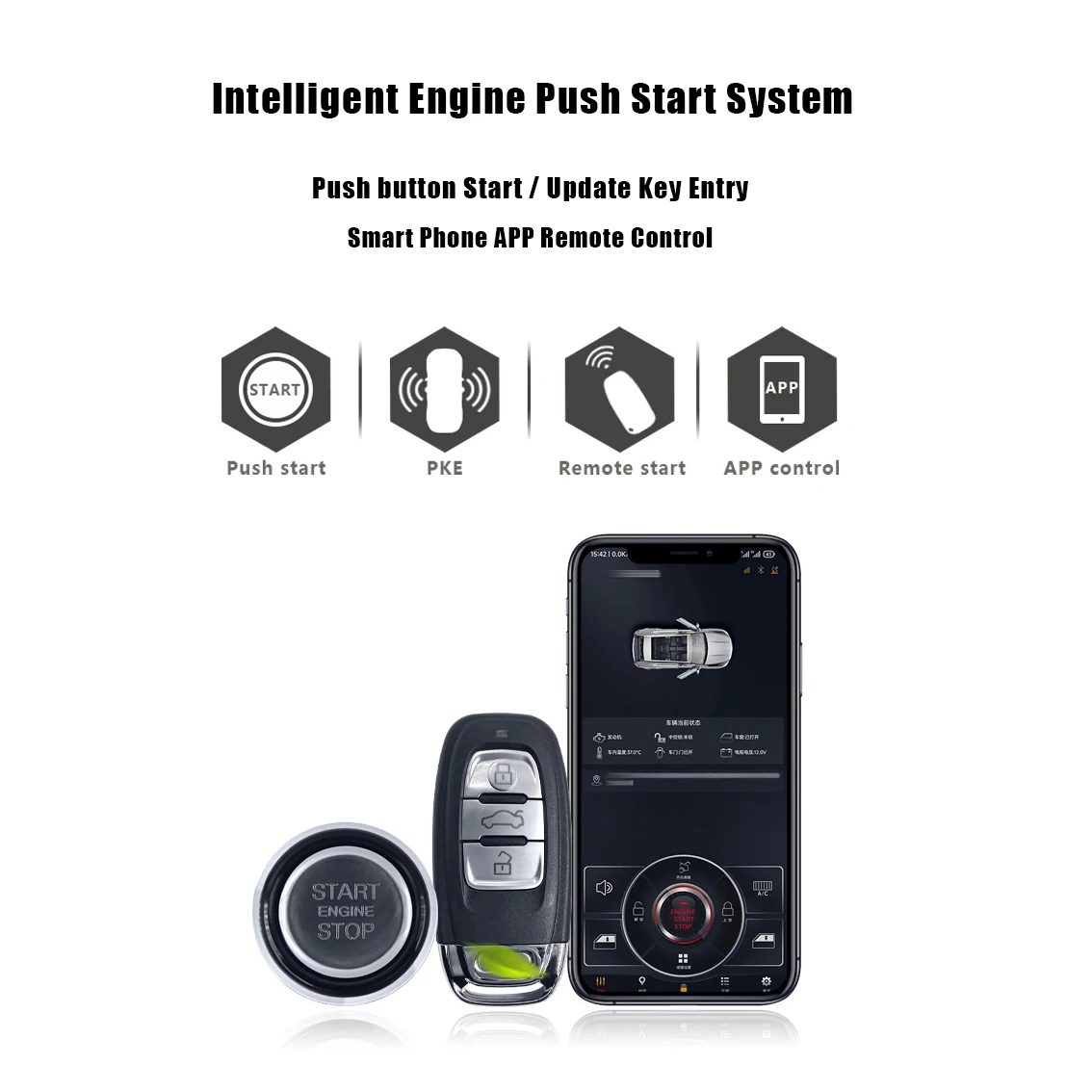 For Mercedes Benz ML GL GLE a B CLA GLA Upgrade Car Accessories Remote Starter Keyless Entry Car Smart System