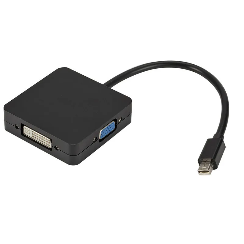 3 в 1 переходник с Mini DP на HDMI-совместимый с VGA DVI мини-переходник для порта дисплея Кабель-адаптер к DVI VGA для MacBook Lenovo Microsoft