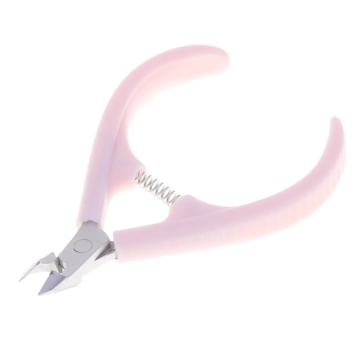 Cuticle Nipper Pink Stainless Steel Manicure Tool Sharp Jaw Clipper Precision Blades Comfortable Handle Rust Resistant Cuticle