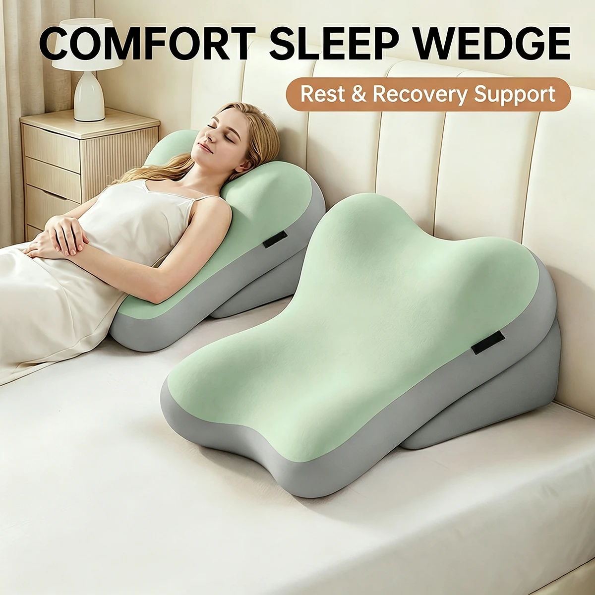 Memory Foam Back Support Cushion, Suitable for Comfortable Reading Support for The Back and Neck, Multifunctional Lumbar Cushion