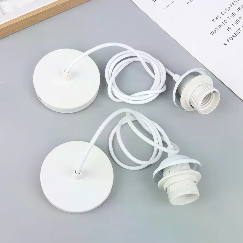 Retro E27 Hanging Lamp Holder With 1m/1.5m Hanging Wire Ceiling Lamp Holder Socket Lamp Base For Hanging Pendant Lights