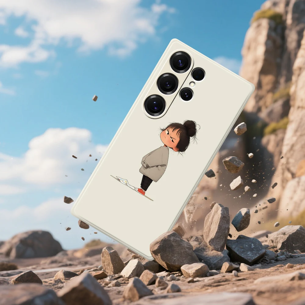 لطيف فتاة قضية الهاتف المحمول لسامسونج غالاكسي S25 S24 S23 S22 S21 S20 الترا زائد S23 FE S21FE S20FE S10 زائد غطاء سيليكون