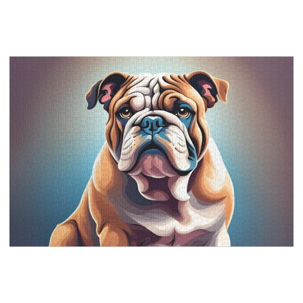 Bulldog Dog Art Jigsaw Puzzle Custom With Photo Custom Gifts Photo Custom Christmas Toys Puzzle