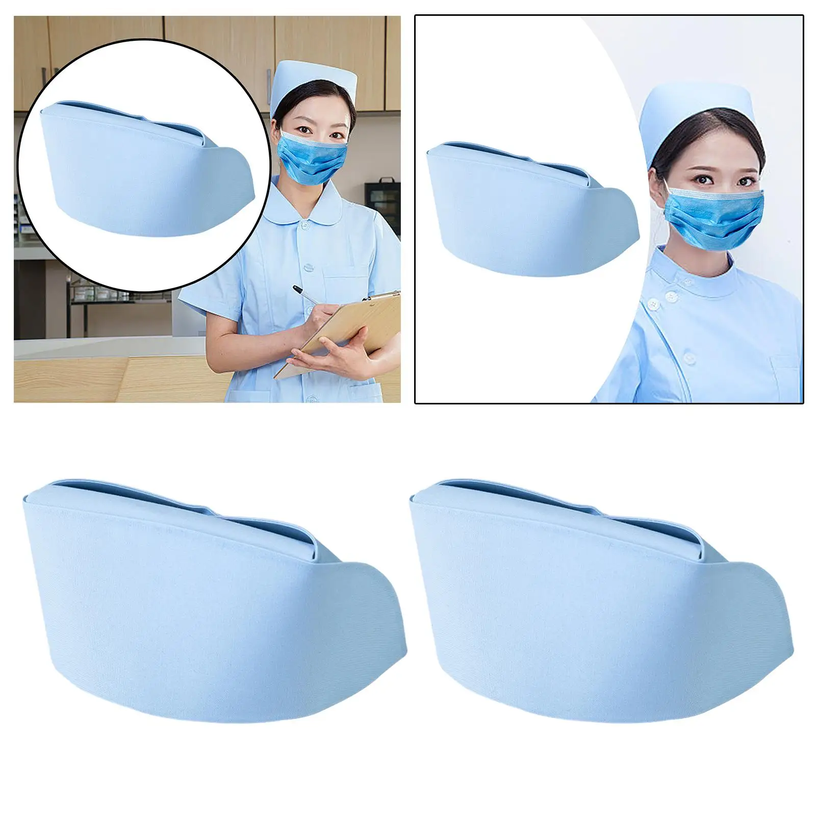 Scrub Cap Nursing Cap Absorb Sweat Hats Working Hat Nurses Cap for Adults SPA Cosmetology Massaging Beauty Salon