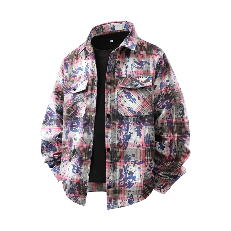 Camicia da uomo estiva da uomo traspirante a maniche corte con fiori in seta di ghiaccio allentata Camicie sottili da uomo con motivo floreale casual