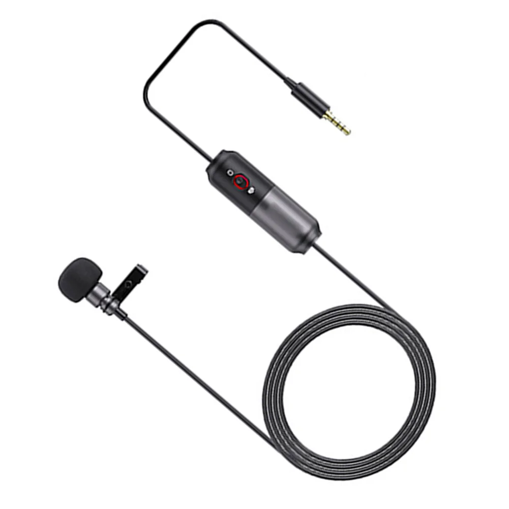 1set MIC-LAV02 Microphone 2.5µm Lavalier Camera Microphone 360° Surround Sound Pickup Noise Reduction For Karaoke Live Streaming