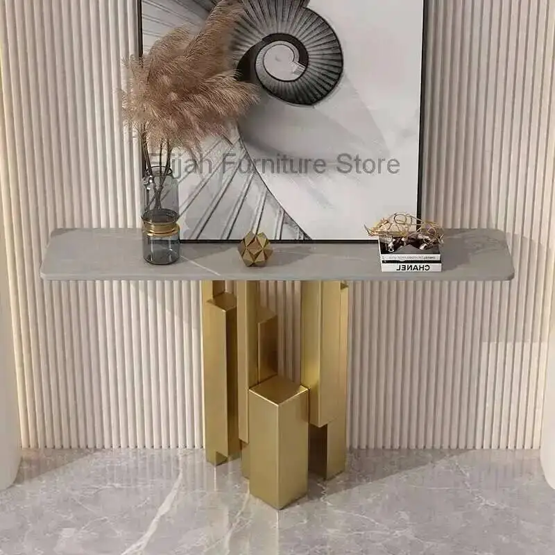 

Console Midcentry Entrance Metal Modern Table Nordic Hallway Console Table Luxury Lobby Wohnzimmer Tisch Living Room Furniture