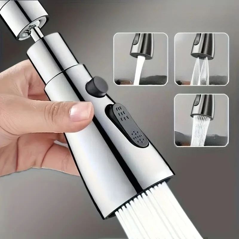 1pc Faucet Extender Boosting Splash Prevention Three Modes Water Saver Home Extended Shower Spray Filter,Faucet Extender