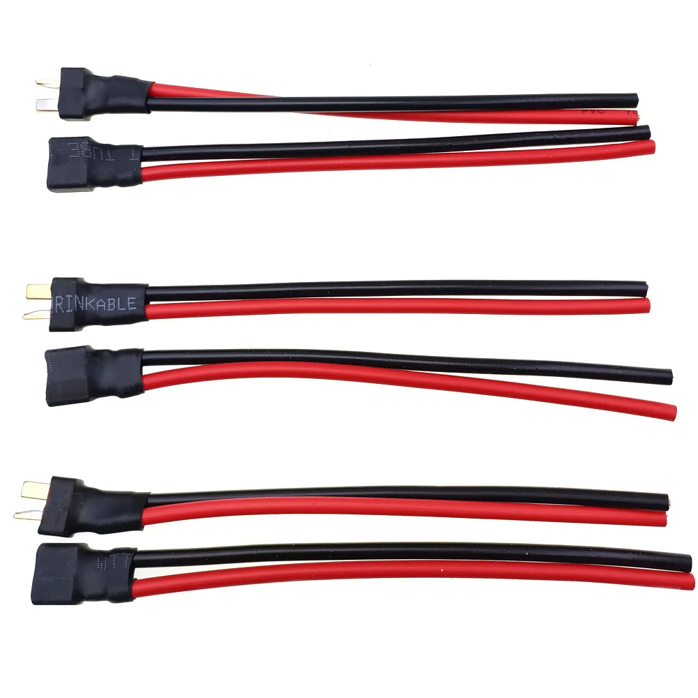 

Male Female Connector 15A T Type Socket Plug 15CM 15AWG Soft Silicone Wire For Electric vehicle Lipo Battery Connect Cable