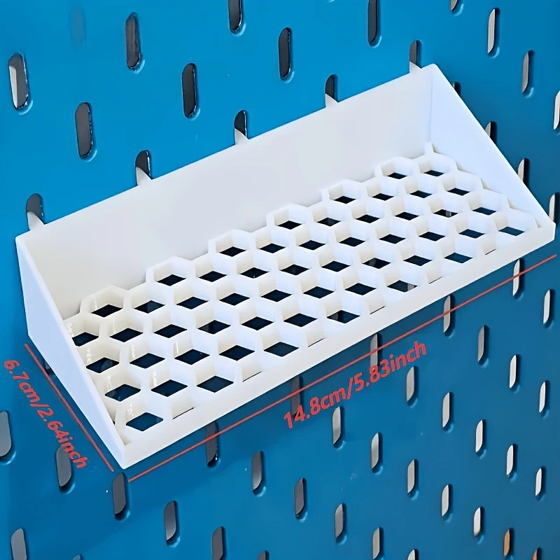 3D-gedrucktes Wand-Pegboard, Schraubendreher-Organizer, Mehrfachloch-Aufbewahrungsregal, ohne Bohren, für Garage, Werkbank, Werkstatt