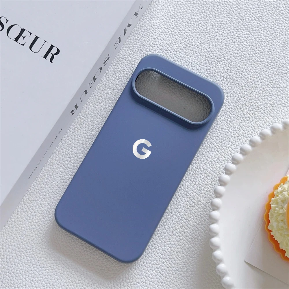 Capa de silicone líquida de qualidade original para Google Pixel 11 10A 9 Pro XL 8 7 6A com carregador sem fio e proteção anti-queda.