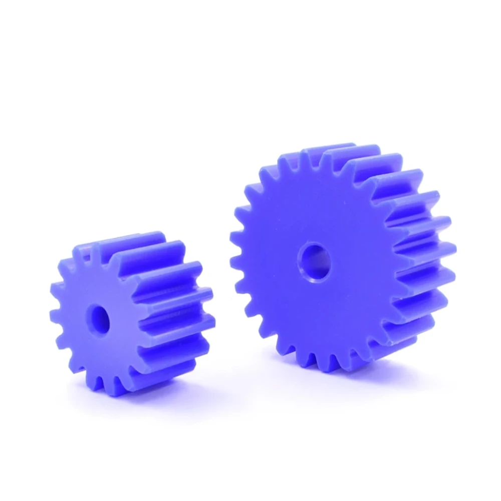 1.5M 12T-27T Plastic Spur Gear 1.5Mod Cylindrical Flat Gear 12 13 14 15 16 17 18 19 20 to 27Teeth Blue Nylon Drive Gears