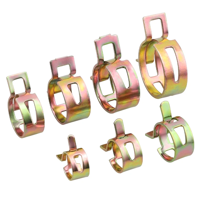 5/5.5/6/6.5mm-36mm Spring with Fuel Vacuum Hose Silicone Hose Pipe Clamp Motorcycle Carburetor Fuel Pipe