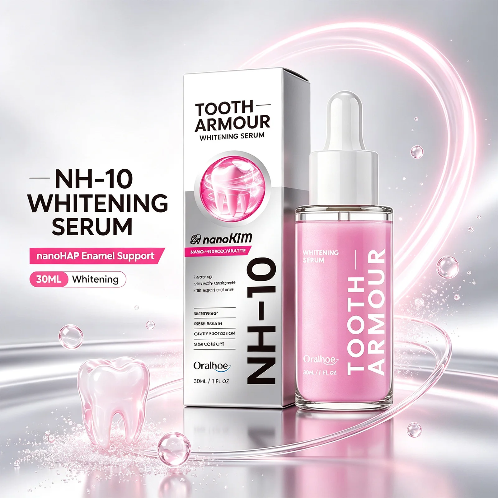 Hydroxyapatite Toothpaste - Nano Hydroxyapatite Teeth Serum 30ml Teeth