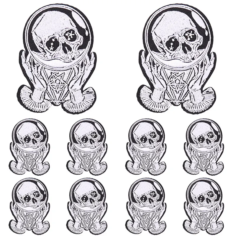 5PCS/lots Punk Embroidery Patch DIY Cartoon Outdoor Mushroom Iron On Patches For Clothing Thermoadhesive Patch On Clothes Decor