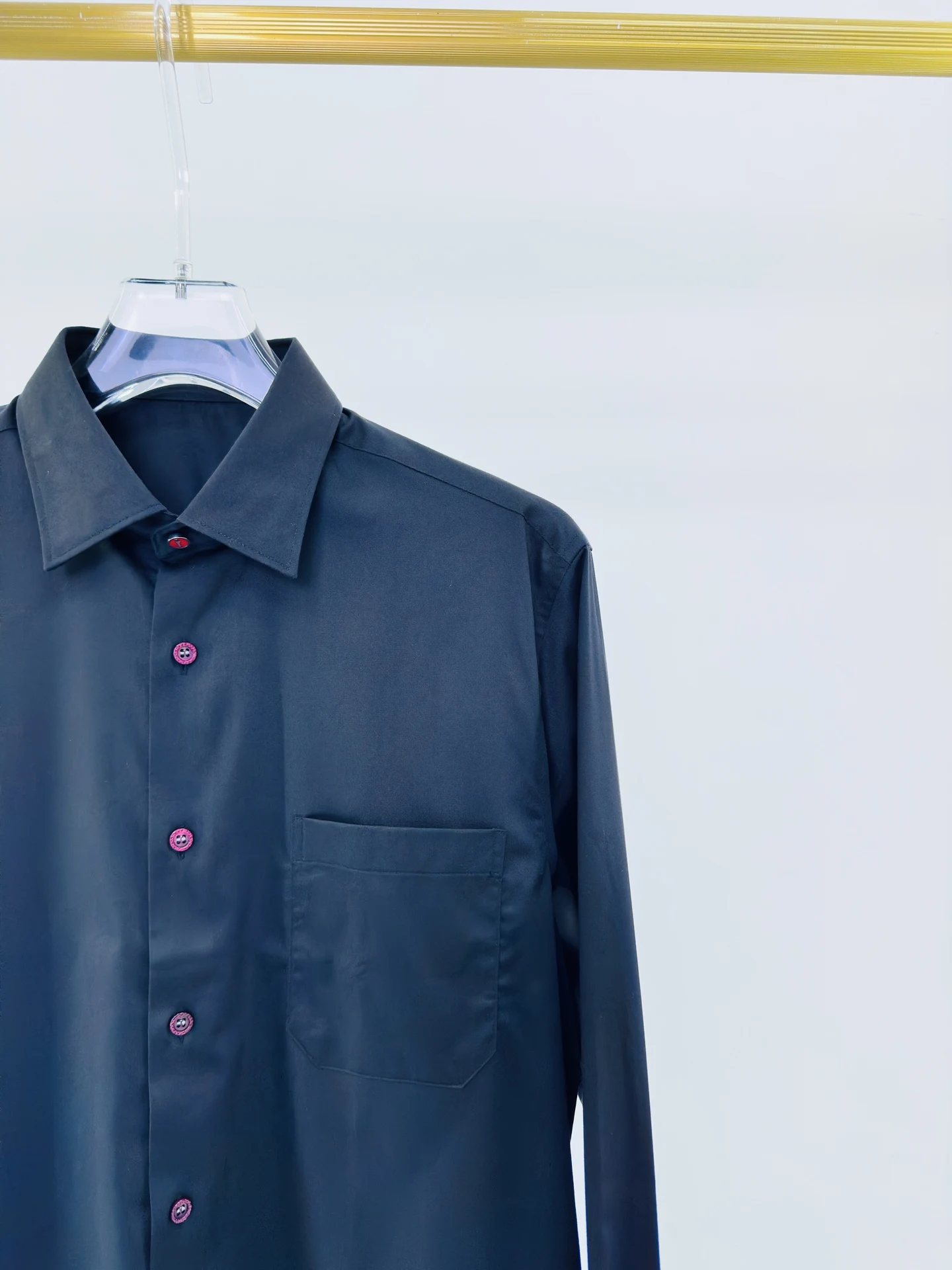 Italian BC mulberry silk blended business lapel shirt