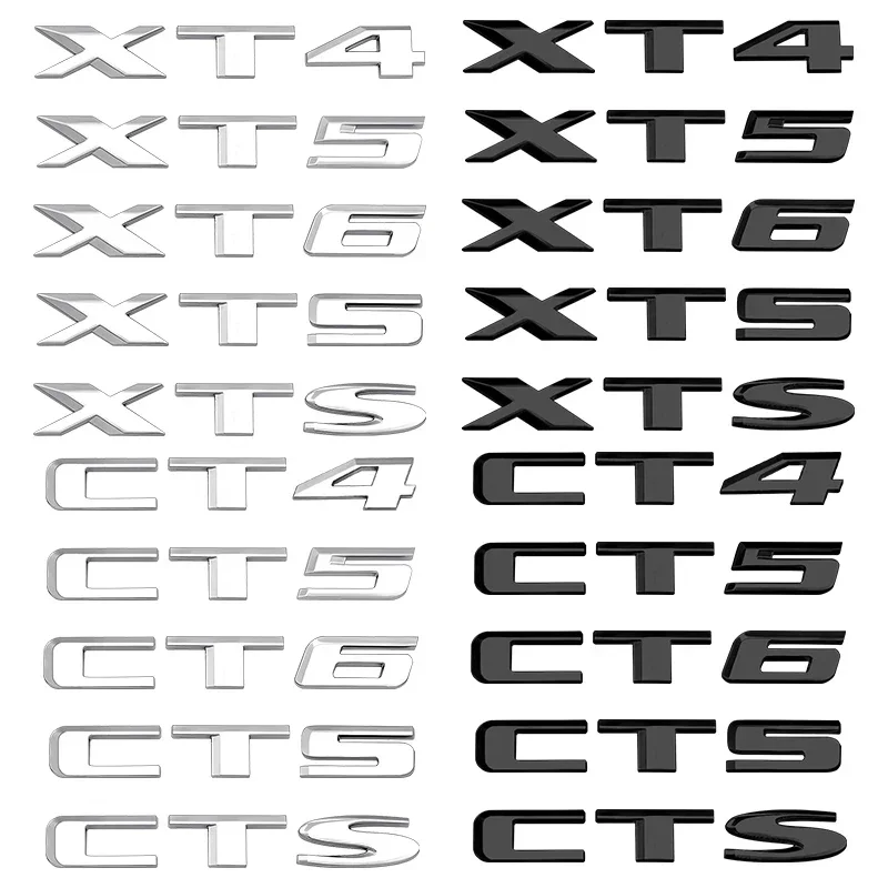 Emblema 3D em ABS para a tampa traseira do carro, ATS AWD 25T 28T 40T, acessórios para Cadillac CT4 CT5 CT6 CTS XT4 XT5 XT6 XTS ATS
