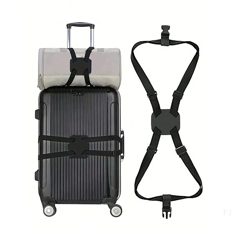 

[YU] Ремень для багажа, эластичный регулируемый ремень для завязывания чемодана, фиксирующий ремень для багажа, безопасный противоугонный комплект ремня для путешествий