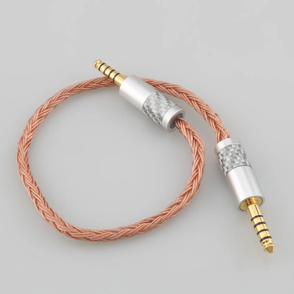 16 rdzeń 99% 7N OCC kabel do słuchawek 4.4mm zbalansowany męski na 4.4mm zbalansowany męski Adapter Audio