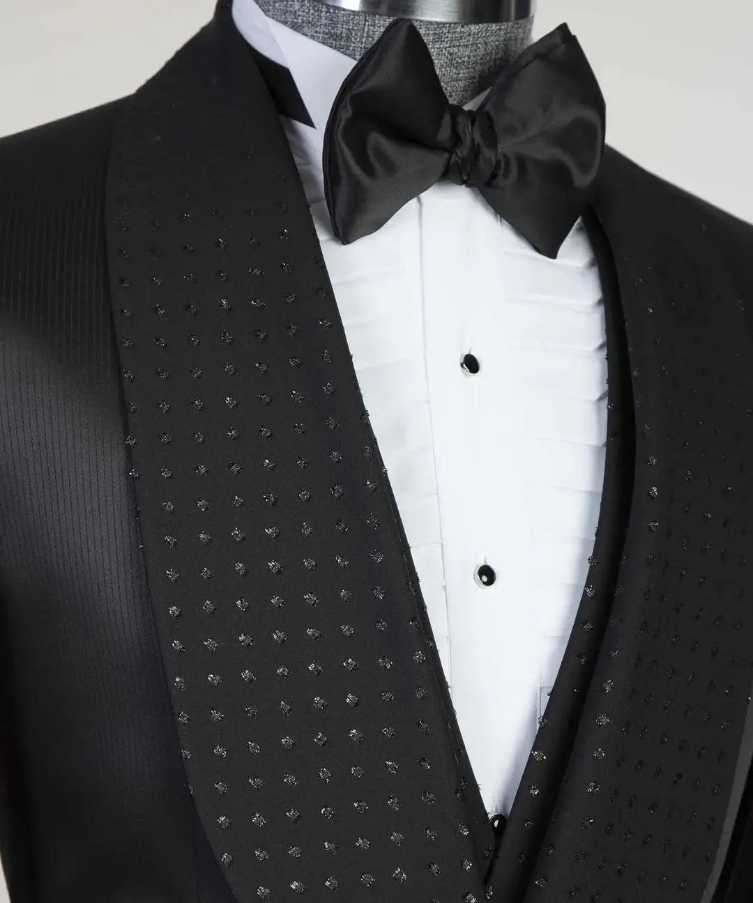 Clássico preto homem ternos com um botão duas peças jaqueta colete feito sob encomenda do noivo casamento formal occasiom jaqueta masculina