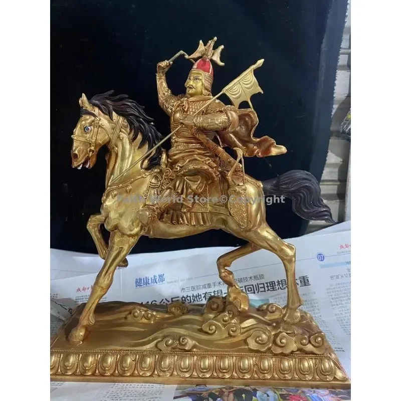 large Buddhist supplies king gesar expel demons Rare Tibetan BUDDHA STATUE Wholesale Buddha supplies HOME temple Altar worship