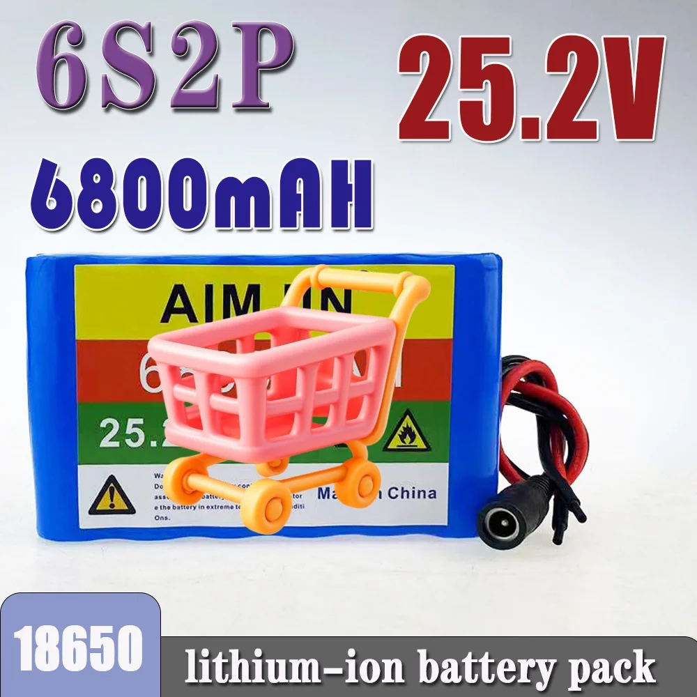 

Литий-ионный аккумулятор AIMJIN 24V 6S2P 6800mAh 18650 для мобильных устройств, перезаряжаемый, высокой емкости