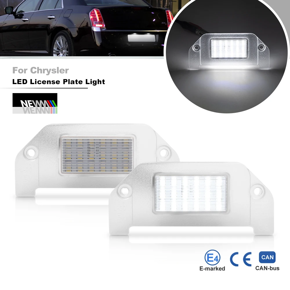 

For Chrysler 300 300C 2005-2014 Chrysler Sebring 2007-2010 LED License Plate Light Canbus Rear Tag Lamp Registration Lighting