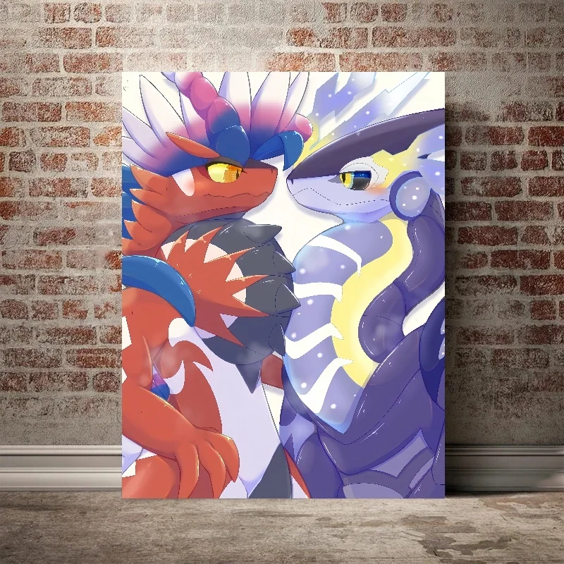 Imprimés sur toile Pokémon Koraidon pour enfants, cadeaux de bandes dessinées, art mural, affiche de salon moderne, jouets pour enfants, décor de chambre à coucher