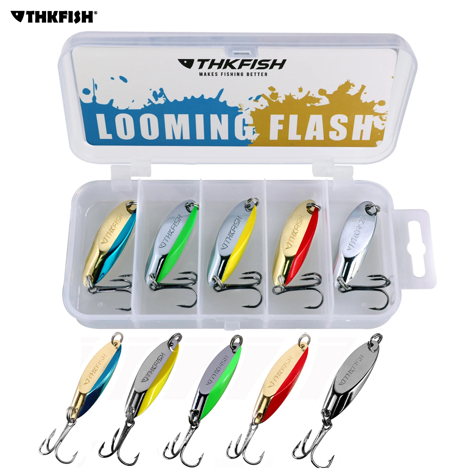 Fishing Lure Swimbait - THKFISH 5 pièces cuillère en métal