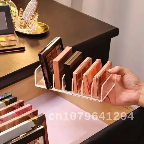 

Clear Acrylic Eyeshadow Compact Organizer Drawer Organization Divider Makeup Storage Box Transparent Slot Cosmetics Case 7 Grids