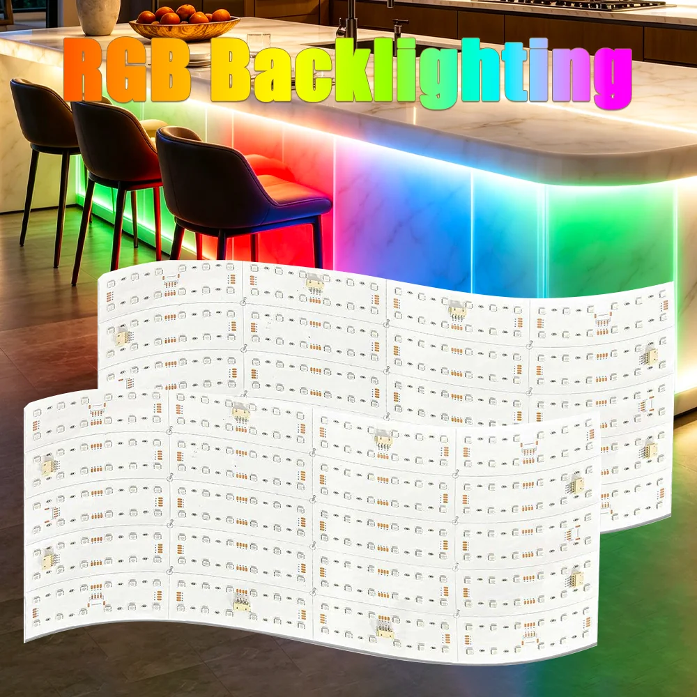 24v-rgb-ledパネル、フレキシブルライトシート、透明ライトパネル、発光バックプレート、128個のledを搭載したパネルライト。キッチン用。